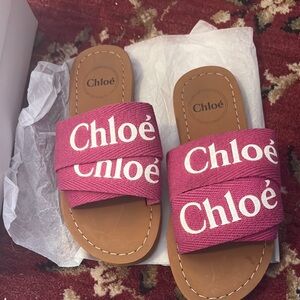 Chloe Kids Sandals in Vibrant Pink